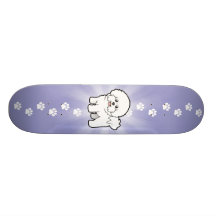 Bande dessinée Bichon Frise Skateboard