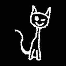 Bande dessinée blanche mignonne de chat. Sur le no Photo Sculptures