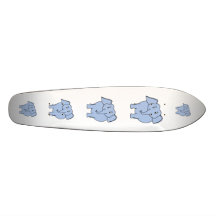 Bande dessinée bleue mignonne d'éléphant skateboards personnalisés