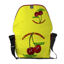 Bande dessinée cordiale polie de cerises sur des t sacoches