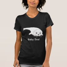 Bande dessinée de bébé phoque t-shirts