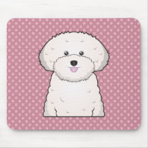 Bande dessinée de Bichon Frise Tapis De Souris