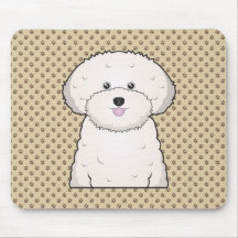 Bande dessinée de Bichon Frise Tapis De Souris