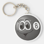 Bande dessinée de boule de piscine huit porte-clef