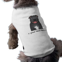 Bande dessinée de bull-terrier du Staffordshire pe Manteau Pour Animal Domestique