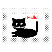 Bande dessinée de chat - carte postale