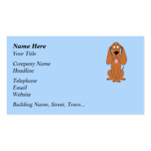 Bande dessinée de chien de Brown. Chien Cartes De Visite Professionnelles
