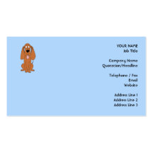 Bande dessinée de chien de Brown. Chien Cartes De Visite Professionnelles