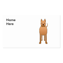 Bande dessinée de chien modèle de carte de visite