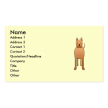 Bande dessinée de chien modèle de carte de visite