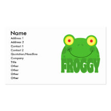 BANDE DESSINÉE DE FROGGY MODÈLES DE CARTES DE VISITE