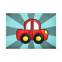 bande dessinée de voiture toiles tendues sur châssis