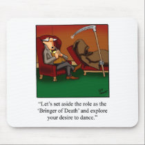 Bande dessinée drôle de danse de faucheuse tapis de souris