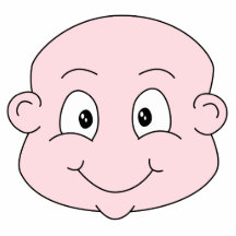 Bande dessinée d'un bébé mignon, souriant découpage en acrylique