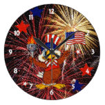 Bande dessinée Eagle et horloge de feux d'artifice