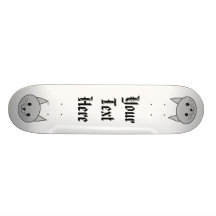 Bande dessinée grise de chat skateboards personnalisables