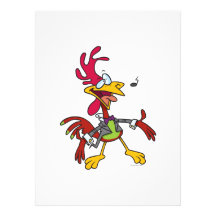 bande dessinée idiote de coq de chant faire-part