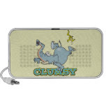 bande dessinée maladroite mignonne d'éléphant haut-parleur portable