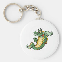 Bande dessinée mignonne d'alligator porte-clef