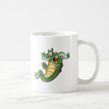 Bande dessinée mignonne d'alligator tasse