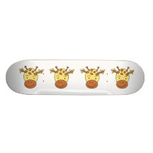 Bande dessinée mignonne de girafe skateboards personnalisés
