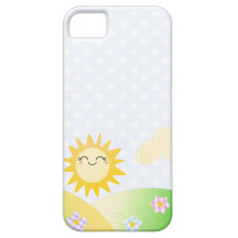 Bande dessinée mignonne de kawaii du soleil coques Case-Mate iPhone 5