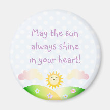 Bande dessinée mignonne de kawaii du soleil aimants
