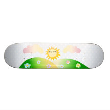 Bande dessinée mignonne de kawaii du soleil skateboards personnalisés
