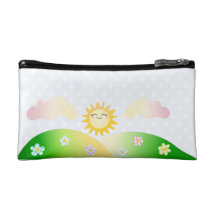 Bande dessinée mignonne de kawaii du soleil trousse make-up
