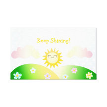 Bande dessinée mignonne de kawaii du soleil toile tendue sur châssis