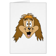 Bande dessinée mignonne d'un chien carte de vœux