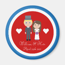 Bande dessinée mignonne l'épousant royale de Willi Magnets Pour Réfrigérateur