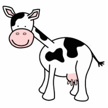 Bande dessinée noire et blanche de vache photo en découpe
