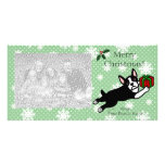 Bande dessinée Photocards de Noël de Boston Terrie Cartes De Vœux Avec Photo