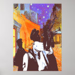 Bande en laiton, café de nuit poster