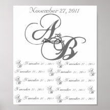 bannière de mariage d'ab posters
