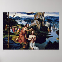 Baptême du Christ par Patinir Joachim (la meilleur Posters
