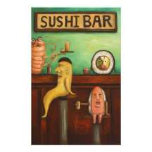 Bar à sushis papiers à lettres