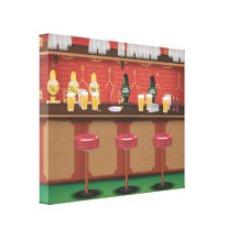 bar stretched canvas afdruk