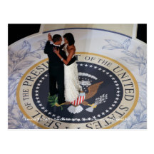 Barack & Michelle Obama die bij Inaugurele Bal dan Wens Kaarten