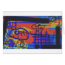 Barbelé de l'art abstrait | carte de vœux