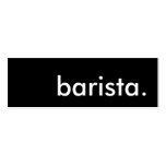 barista. visitekaartje