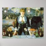 Barre chez le Folies-Bergere, Manet, beaux-arts vi Affiche