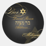 Barre classique de PixDezines Mitzvah/noir+or Autocollants