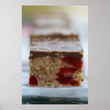 Barre de cerise de chocolat - tranche affiches