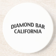 Barre la Californie de diamant Dessous De Verres