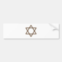 Barre ou bat mitzvah tressée d'étoile de David Adhésif Pour Voiture