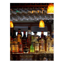 Barres de boissons alcoolisées cartes postales