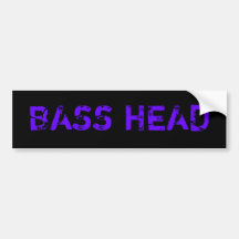 Bas Hoofd (donkere) bumpersticker