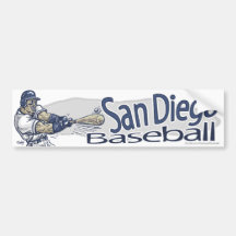 Base-ball Bumpersticker de San Diego Adhésif Pour Voiture